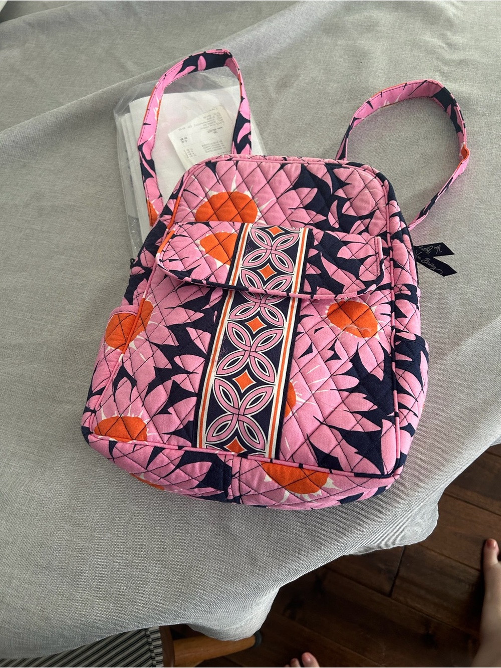 Quilted Pink Floral Crossbody Backpack - Vera Bradley